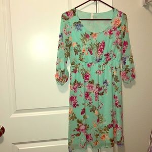 Pink blush maternity dress